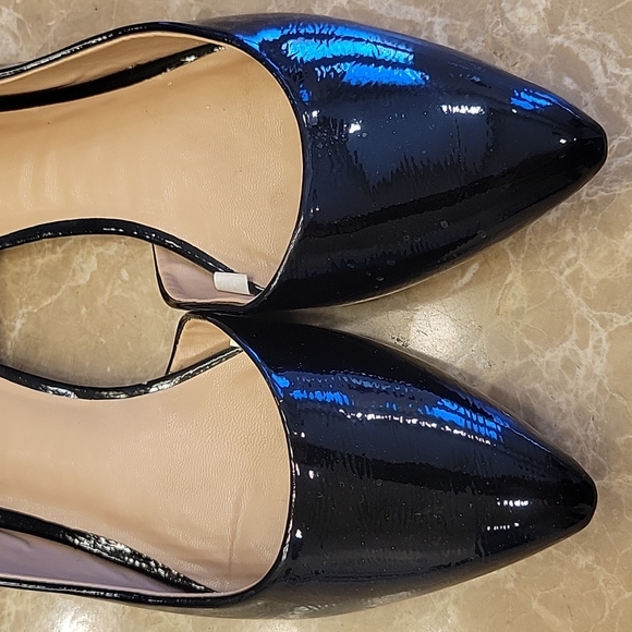 A New Day Black Patent Slip-on Pointed-toe Ballet Flats, Sz 7.5 - Picture 6 of 16